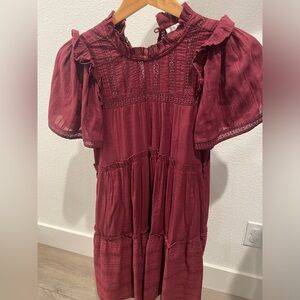 SEA burgundy short dress